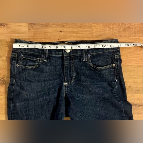 Paige Peg Straight Leg Jeans in dark wash denim size 28 - Picture 6 of 11
